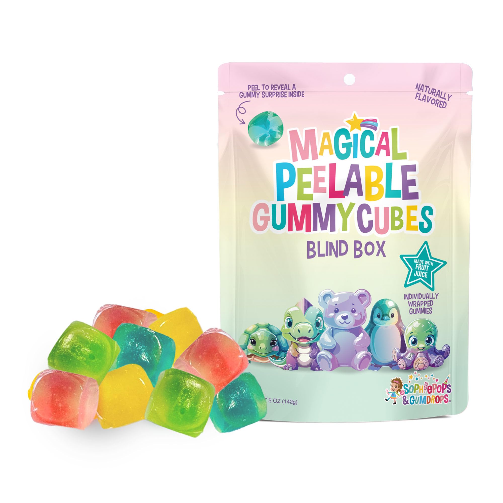Amazon.com : Sophiepops & Gumdrops Magical Peelable Gummy Cubes